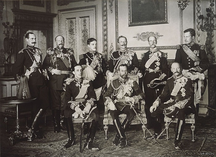  .  .   : "The Nine Sovereigns at Windsor for the funeral of King Edward VII". : W. &amp; D. Downey.       