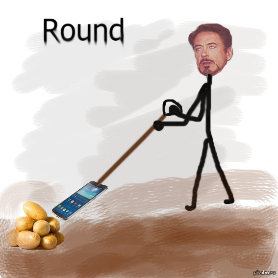 Round - NSFW, My, , Potato, Shovel, Samsung