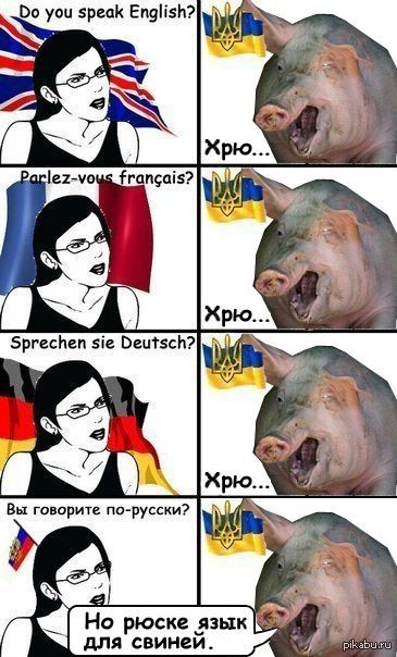 Русский язык свиней. Хохлы. Мемы про Хохлов. Хохлы мемы. Хохол Мем.