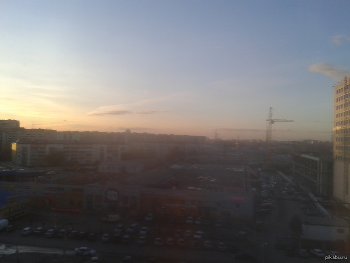 Sunset in Tyumen - My, Sunset, Tyumen, Evening, The sun