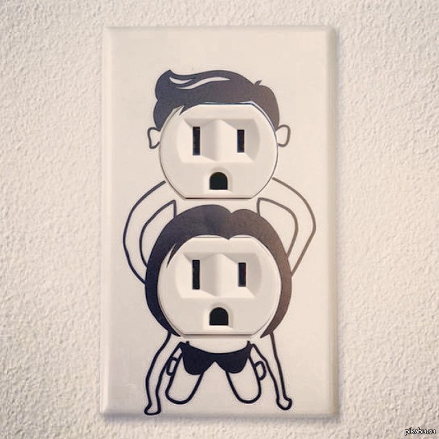 Creativity is everything! - NSFW, My, Creative, Power socket