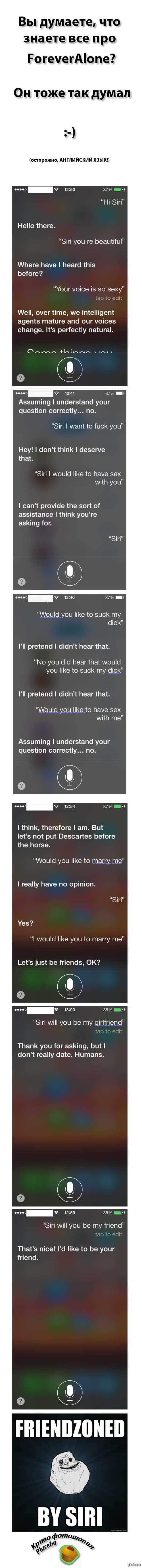 ForeverAlone - NSFW, My, iPhone, Forever elone, , Siri, Forever alone, Longpost