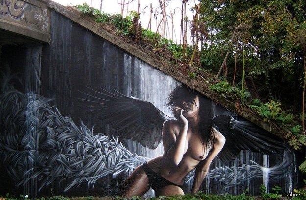 Street art by street artist SmugOne - NSFW, The photo, Graffiti, beauty