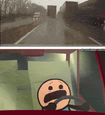 Лицо водителя в такие моменты