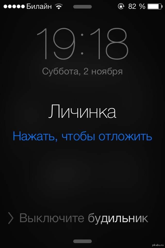 Выключи будильник на 5. Личинка нажмите чтобы отложить. Личинка отложить будильник. Выключает будильник.
