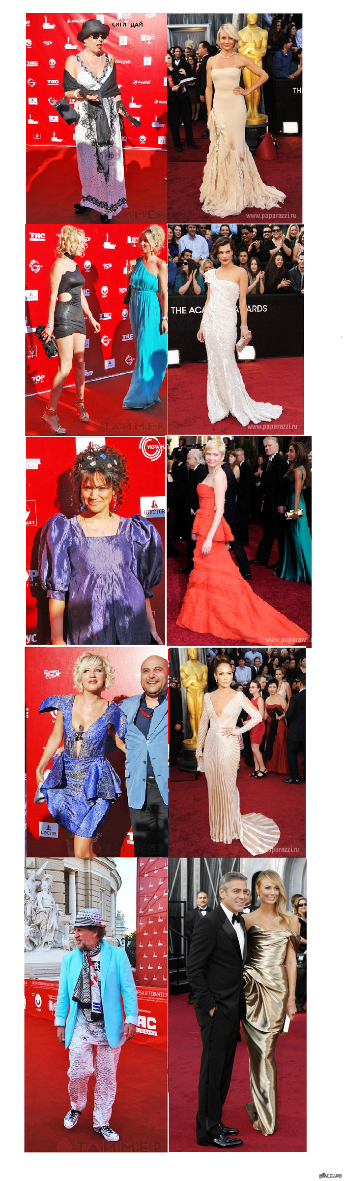 Красная дорожка Одесского кинофестиваля 2012 VS красная дорожка "Оскар-2012"