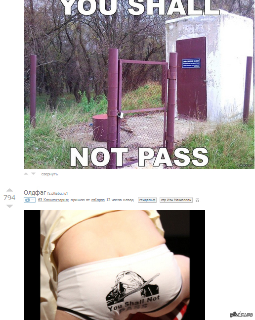 You shall not pass/ass
