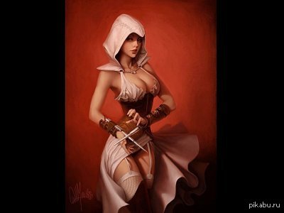 Assassin cosplay. - NSFW, Beautiful girl, Boobs, Assassin