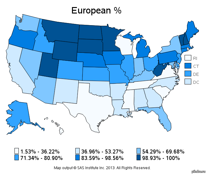 Процент чернокожих. Расовый состав США по Штатам карта. Этнический состав США по Штатам карта. Процент белых по Штатам США. Процент белого населения в США по Штатам.