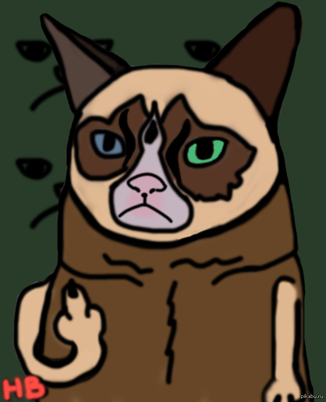 Покажи картинку кэтнепа. Grumpy Cat рисунок. Грампи Грег. Угрюмый кот нарисованный. Кнорозов Grumpy Cat.