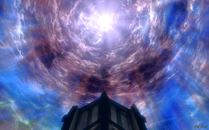 Небо Совнгарда во всей своей красе.