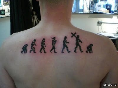 Faith finally defeated evolution! - faith, Evolution, Darwin defeated, Fast, Tattoo