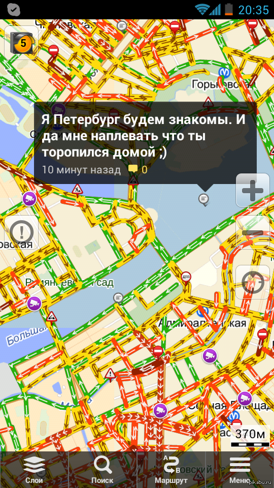 Карта спб пробки