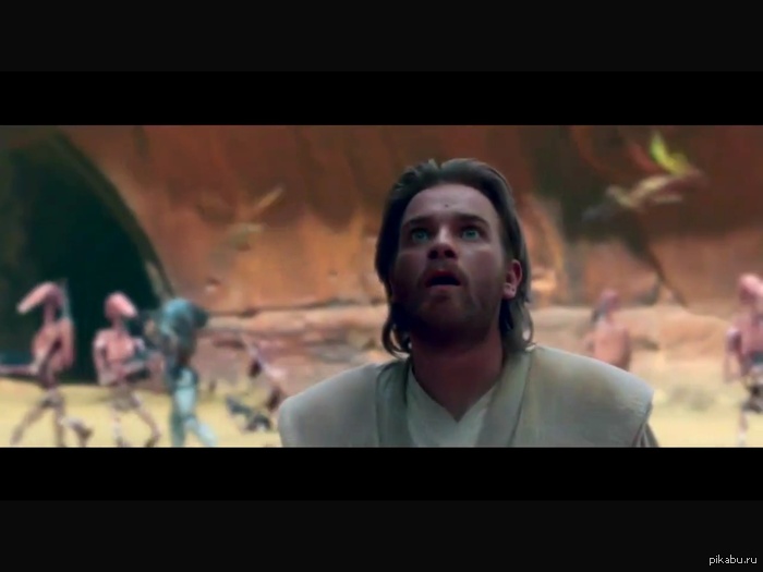 Смотрю Звездные Войны эпизод 2, и случайно нажал на паузу, вот что получилось:D