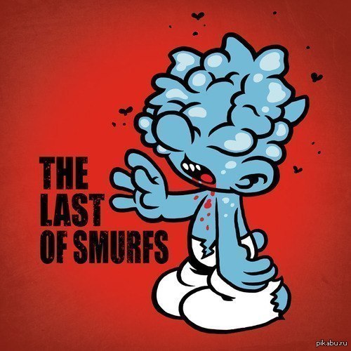 The Last Of Smurfs, The Last of Us, Зомби, Грибы, Смурфики.