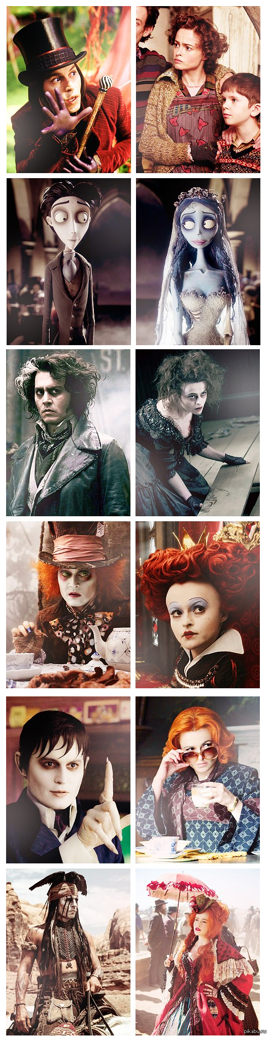 Johnny Depp &amp; Helena Bonham Carter. 