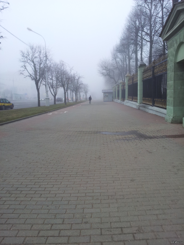 Туманное утро...