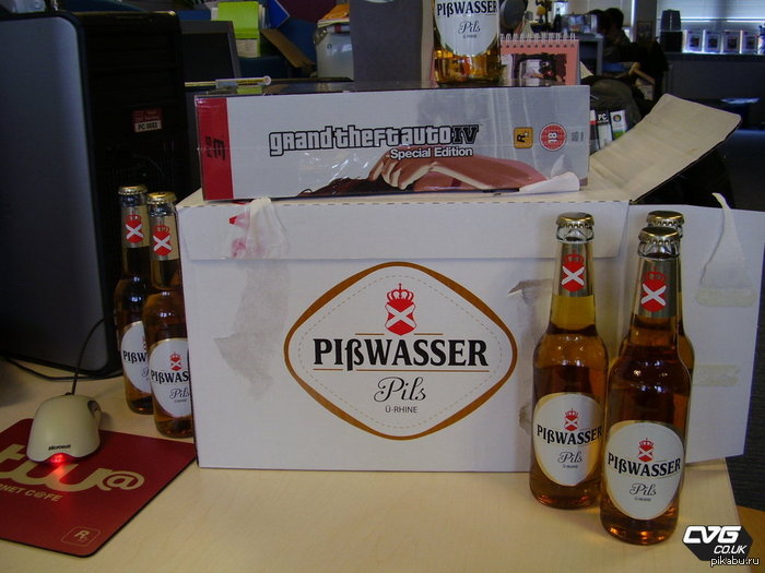 Часть PR-кампании GTAIV: выпуск ограниченной серии внутриигрового пива Pißwasser