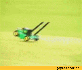 Let's fly! - Lawn mower, , Na*uy, GIF, Flight