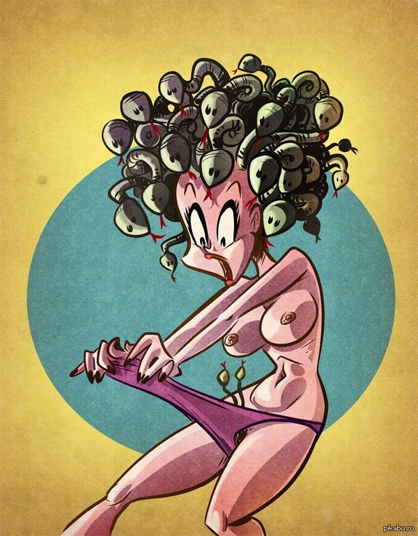 Another problem with Medusa Gorgon - NSFW, , Medusa Gorgon, Ancient greek mythology, Hair, Art