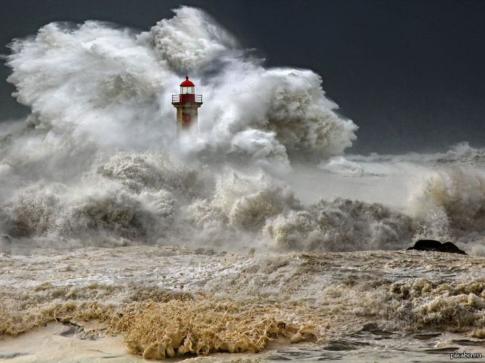 Lighthouse in Portugal. Photo from the National Geographic archives - Sea, Lighthouse, Portugal