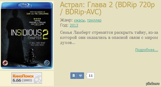Kinopoisk knows a lot about movies - Rating, KinoPoisk website, Astral