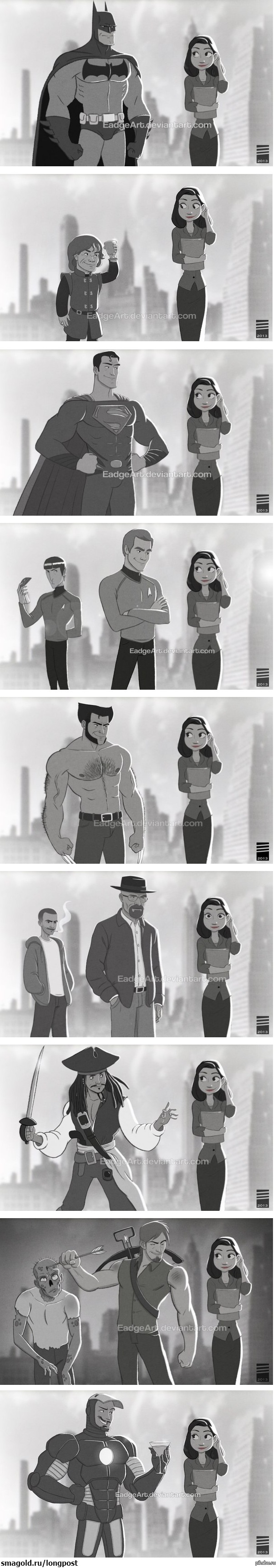 Забавные арты по короткометражке Paperman