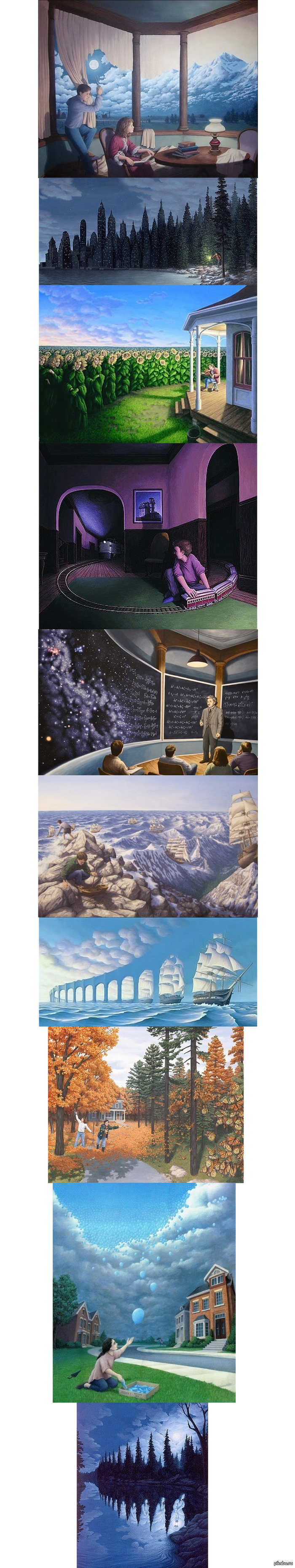 Роб Гонсалвес — канадский художник, яркий представитель редкого жанра — магического реализма.