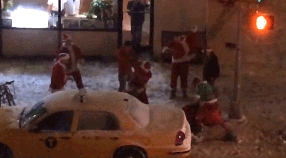Someone misbehaved this year - New Year, Santa Claus, Bad santa, GIF, Bad Santa movie