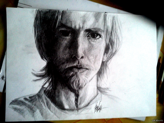 I decided to show my little work. - Art, My, Varg Vikernes, Portrait, Drawing