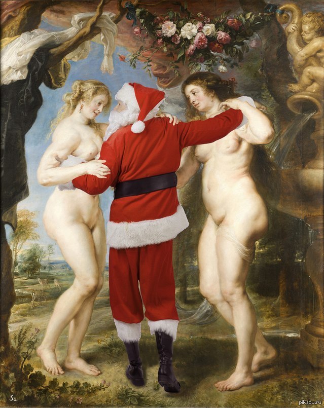 Gift for Santa - NSFW, Santa Claus, Boobs, Cellulite