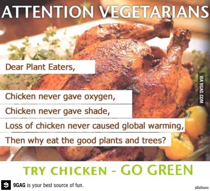 Eat chicken-go green!  !                      
