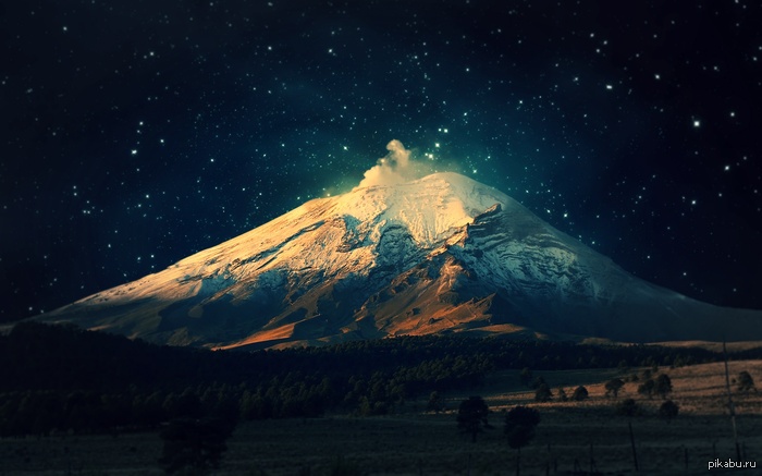 It will be good if I put it on the desktop - Images, Desktop, beauty, The mountains, Stars