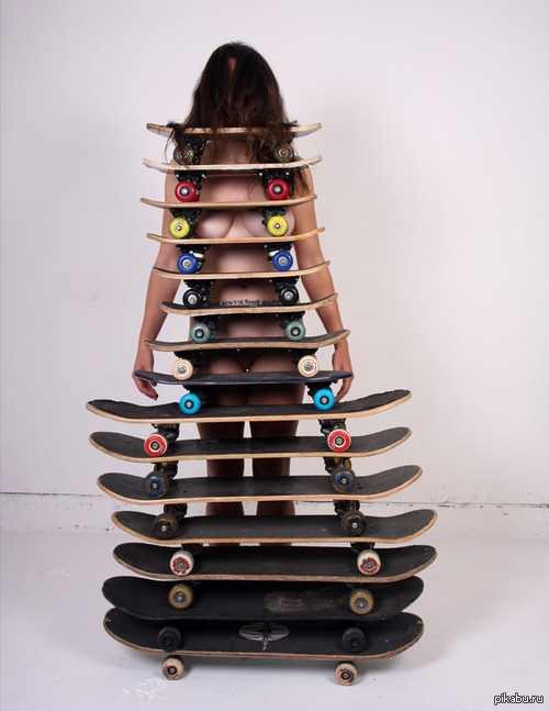 To all lovers of ... skateboard - NSFW, Girls, Skate, Boobs, The photo