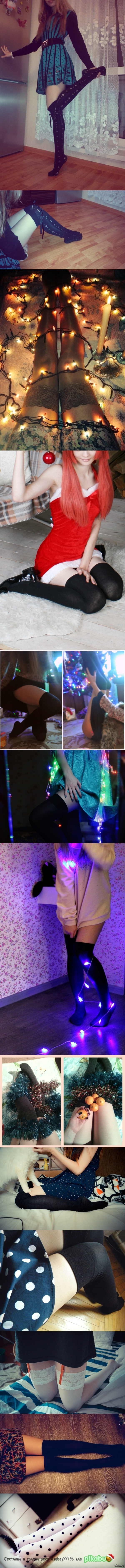 Christmas Feet Compilation (#4) - NSFW, Girls, Beautiful girl, Legs, Stockings, Christmas, New Year, Longpost