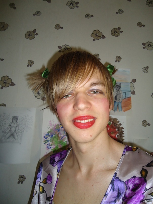 smile and wave!) - NSFW, My, Smile, Lipstick, Boy