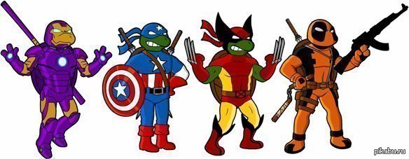 Черепашки ниндзя против мстителей. Черепаха человек паук. Черепашки ниндзя люди. Супергерои ниндзя. Черепаха человек паук.