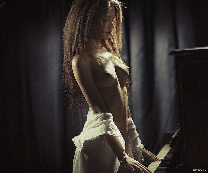 Piano - NSFW, , , Beautiful girl, Breast, Erotic, Piano