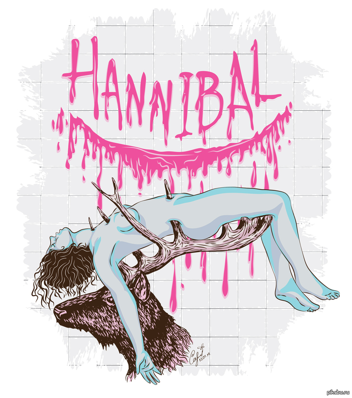 In anticipation of the second season, Hannibal created art - NSFW, My, Serials, Creation, My, Girls, Hannibal