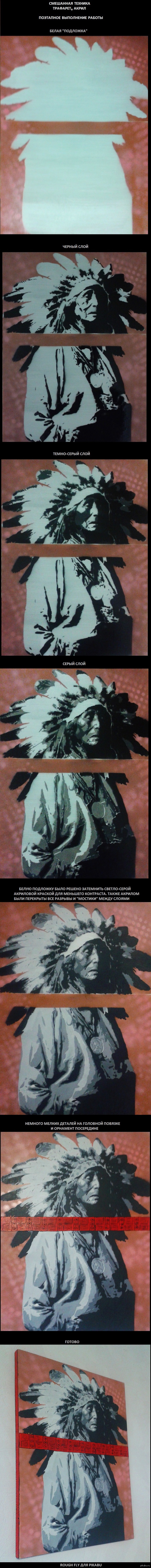 stencil art &quot;Redskin&quot; 