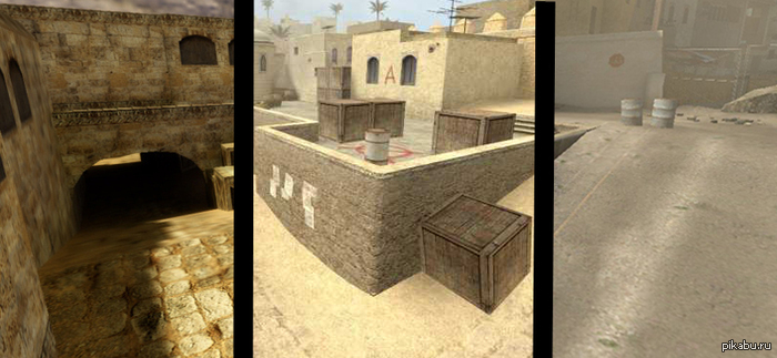 3 parts of the cult game - Counter-strike, De_dust2