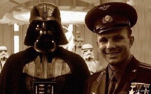 Rare photo: Yuri Gagarin on the Death Star. - Black humor, Darth vader