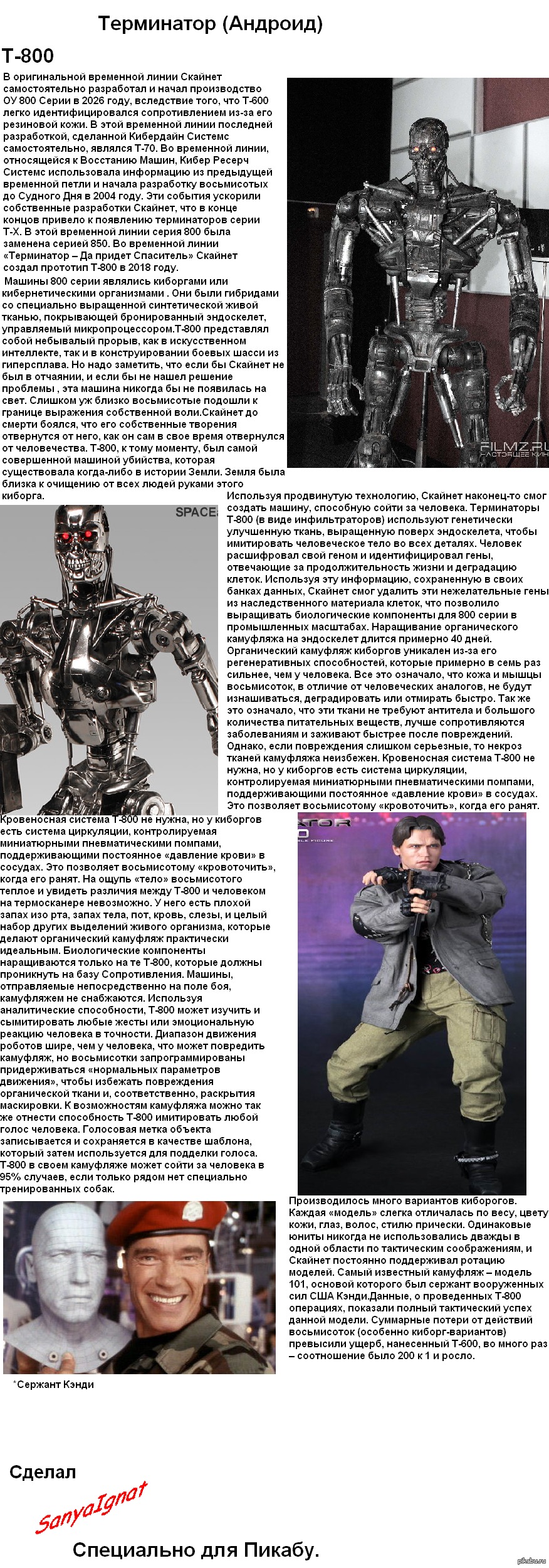 Терминатор Т-800. | Пикабу