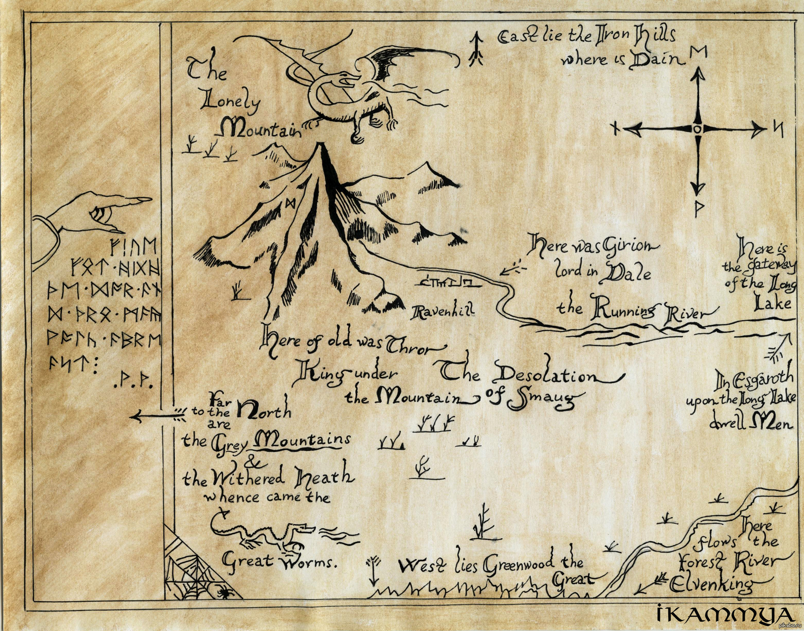 Карта Трора (мой рисунок) .