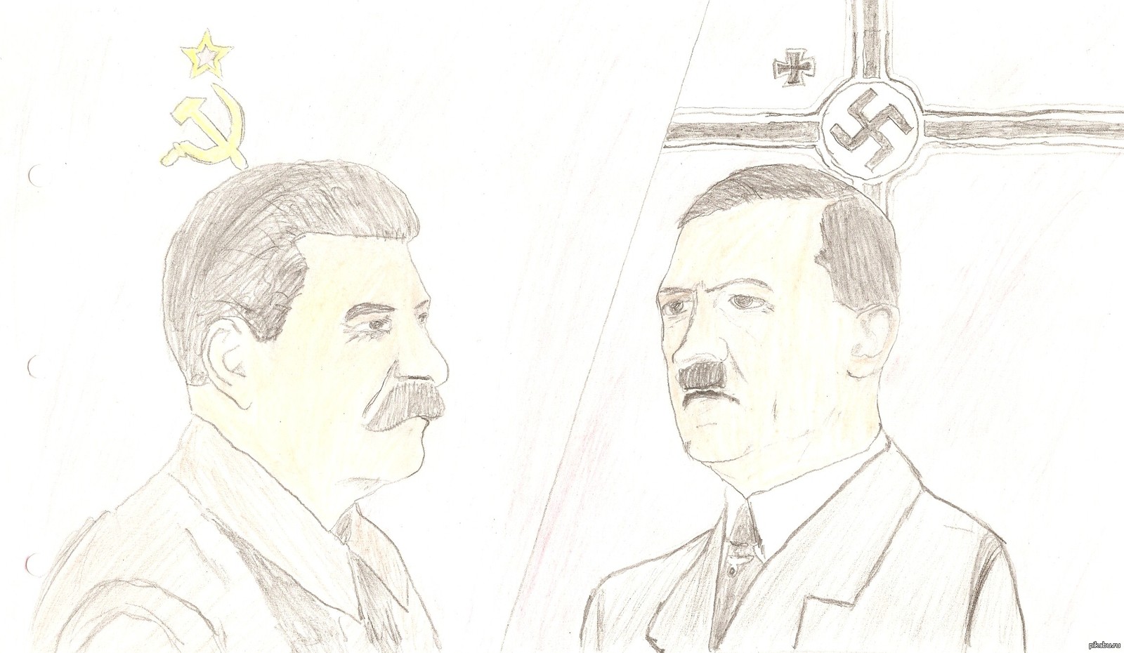 Сталин портрет карандашом