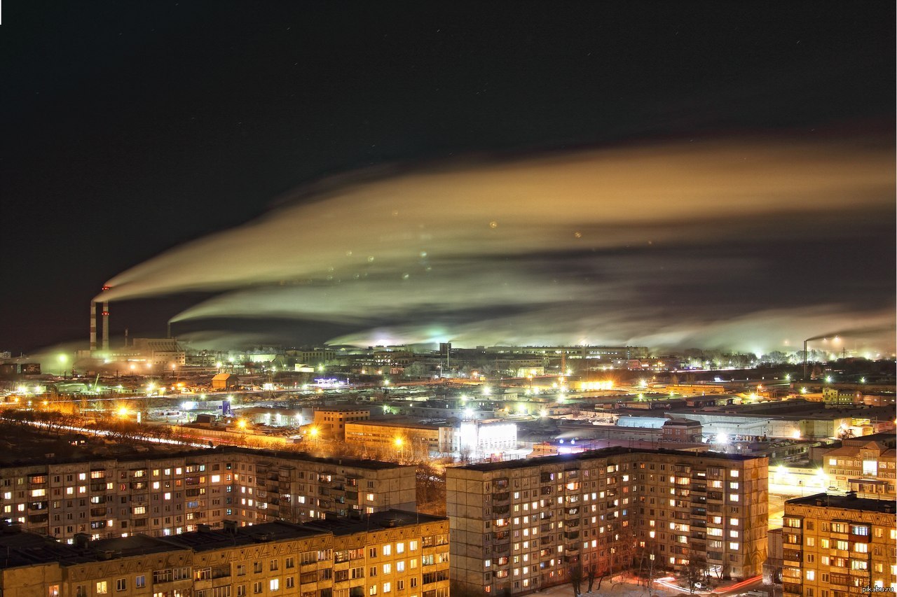 Ночной город Барнаул