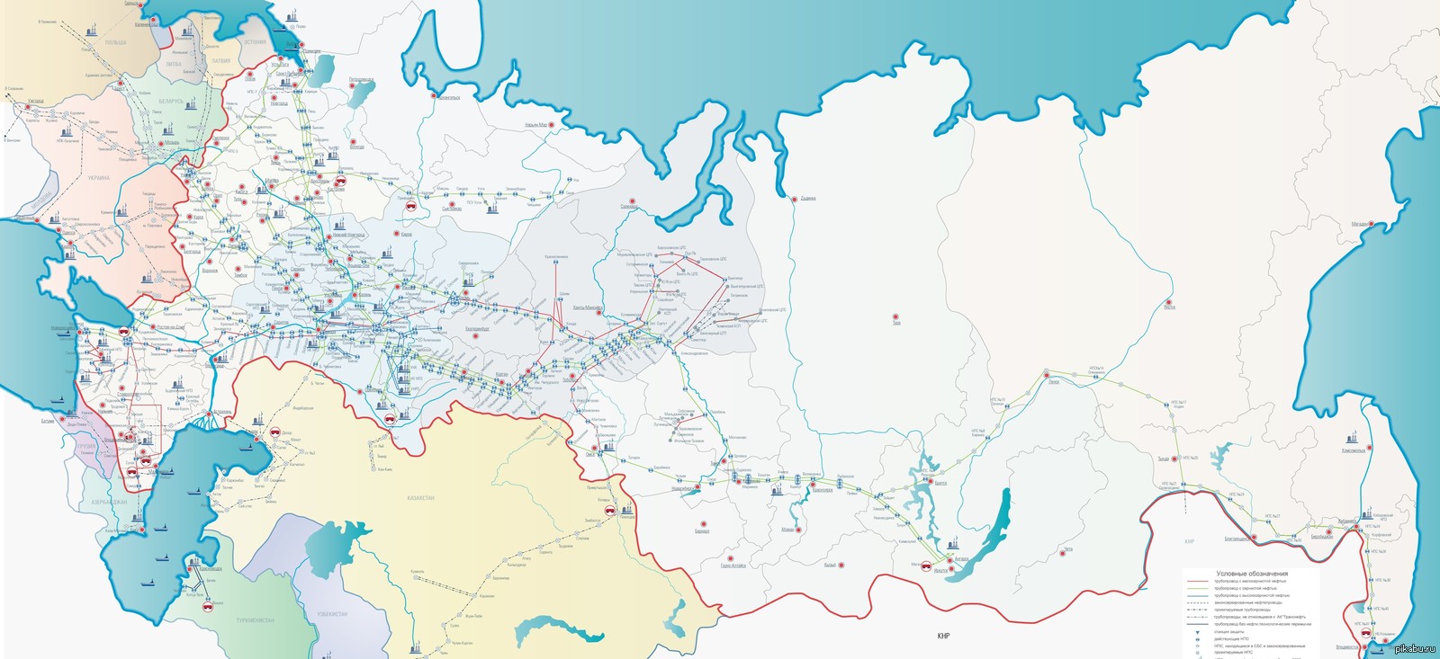 Карта мн транснефть