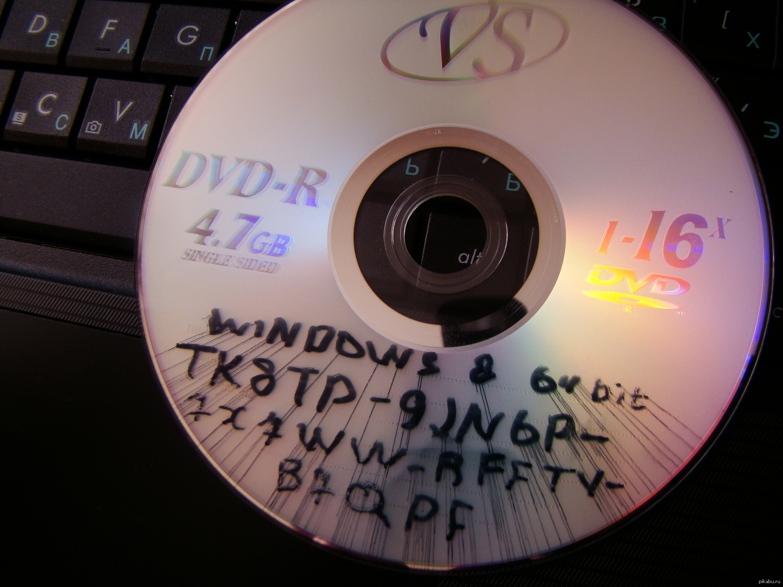 Надпись на CD диске