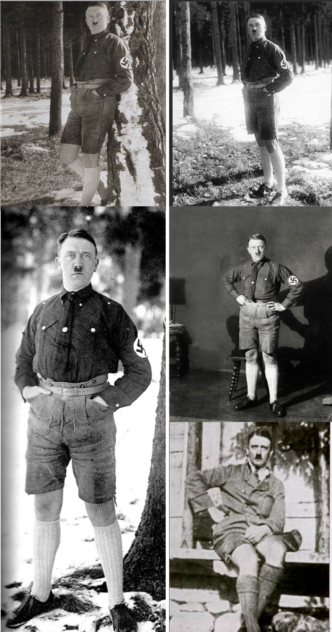 Гитлер в шортах с подтяжками