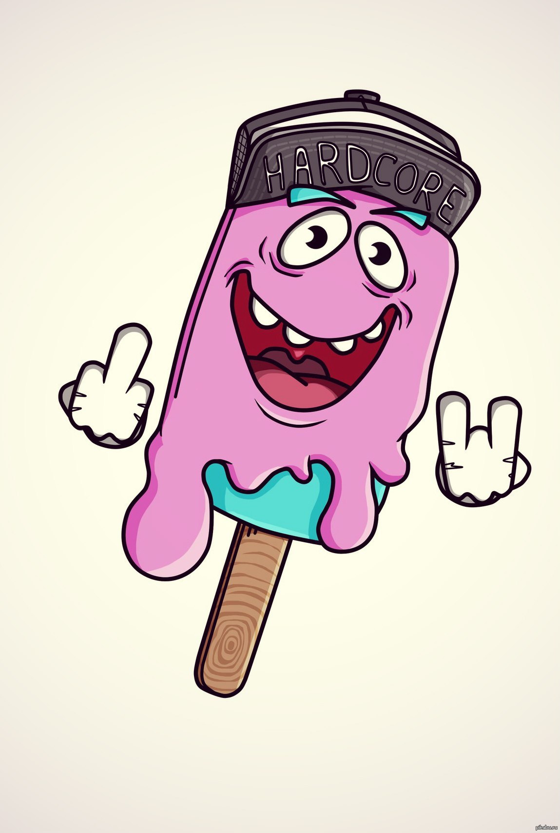 Злая мороженка. Мороженое мультяшное. Веселое мороженое. Прикольные рисунки. Мороженое с глазками.